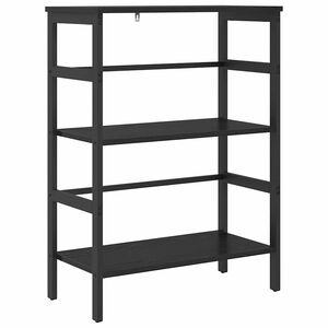 vidaXL P&oacute;łka na książki 2 poziomy 60 x 29,5 x 81 cm Czarny Dąb