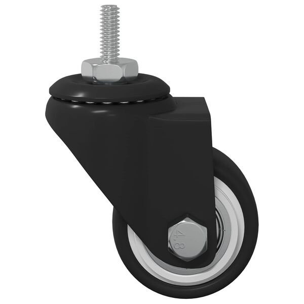 vidaXL Obrotowe k&oacute;łko 12 pcs Czarny 40,4 x 40,4 x 19,7 mm