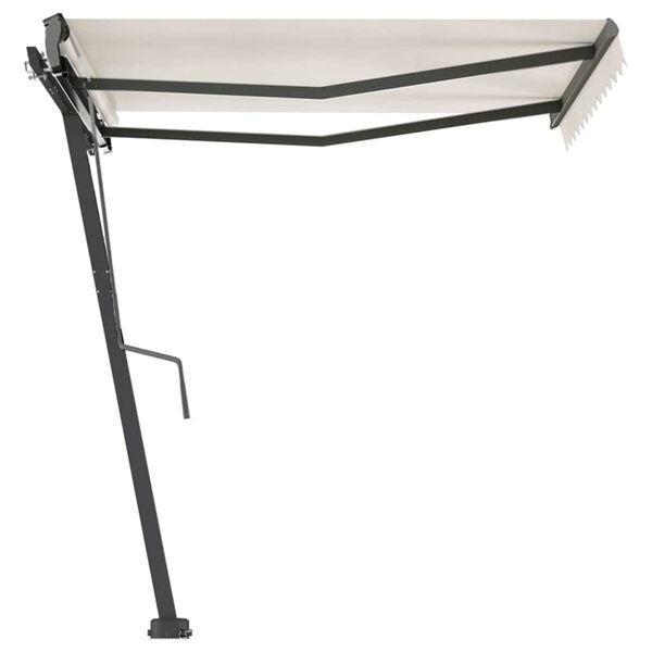 vidaXL Wolnostojąca, ręcznie zwijana markiza, 300x250 cm, kremowa