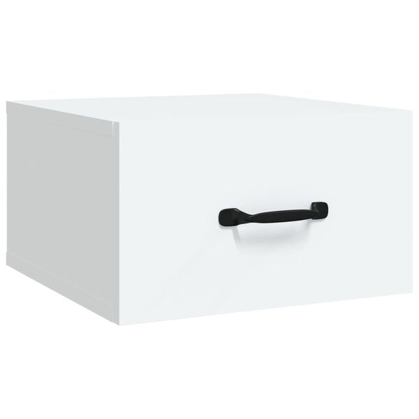 vidaXL Wisząca szafka nocna, biała, 35x35x20 cm