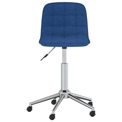 vidaXL Obrotowe krzesła stołowe, 2 szt., niebieskie, obite tkaniną