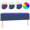 vidaXL Zagł&oacute;wek do ł&oacute;żka z LED, niebieski, 180x5x78/88 cm, tkanina