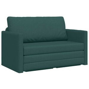 vidaXL Sofa Bed Ciemna zieleń 124 x 71 x 78 cm tkanina