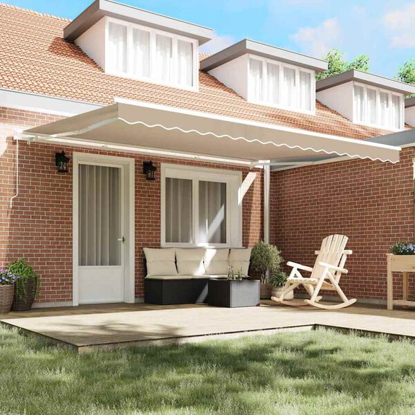 vidaXL Markiza Beżowy 450 x 350 x 165 cm Poliester