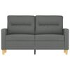 vidaXL Sofa 2-osobowa, ciemnoszara, 120 cm, tapicerowana tkaniną