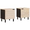 vidaXL Szafka Nocna 2 szt. Biały 40 x 33 x 46 cm Drewno z mango