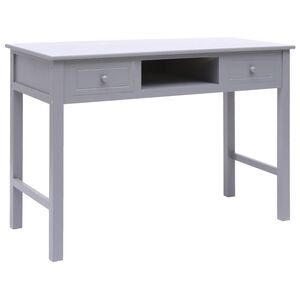 vidaXL Biurko, szare, 110 x 45 x 76 cm, drewniane