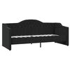 vidaXL Rama ł&oacute;żka, USB, czarna, obita tkaniną, 90x200 cm
