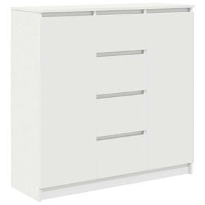 vidaXL Komoda z szufladami Biała 100,5x35x98,5 cm Drewno klejone