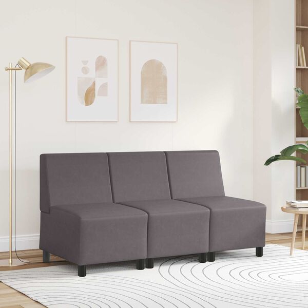 vidaXL | Modułowa sofa bez podłokietnik&oacute;w | Szary 55 x 74 x 82 cm