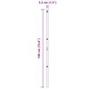 vidaXL Słupki ogrodzeniowe 7 pcs Srebrny Ø32mm 190 cm