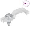 vidaXL Klipsy LED Strip 23,8 mm 12 szt. przezroczysty Plastik i żelazo