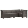 vidaXL 5-osobowa sofa ogrodowa w stylu rattanowym PP jasnoszary