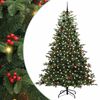vidaXL Sztuczna choinka z podstawą Zielony 240 cm PVC, Metal i Plastik