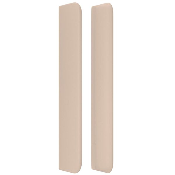 vidaXL Zagłówek uszak, cappuccino, 147x16x118/128 cm, sztuczna skóra