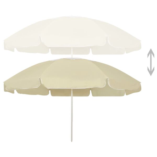 vidaXL Parasol plażowy, piaskowy żółty, 240 cm