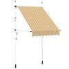 vidaXL Markiza zwijana ręcznie, 150 cm, ż&oacute;łto-niebieskie pasy