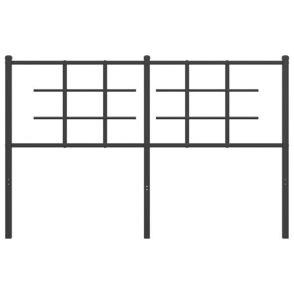 vidaXL Metalowe wymienne wezgłowie, czarne, 140 cm
