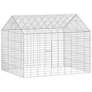 vidaXL Klatka dla kr&oacute;lika Srebrny 100 x 78 x 78 cm Stal Galwanizowana
