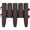 vidaXL Obrzeża trawnikowe, 36 szt., brązowe, 10 m, PP