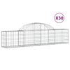 vidaXL Kosze gabionowe, 30 szt, 200x30x40/60 cm, galwanizowane żelazo