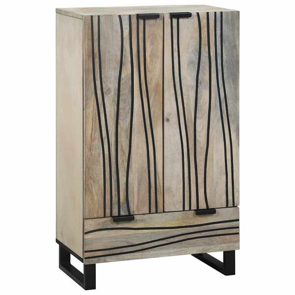 vidaXL Szafki i regały na media Biały i czarny 60 x 33 x 100 cm