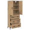 vidaXL Highboard z szufladą Dąb rzemieślniczy 69,5 x 34 x 180 cm