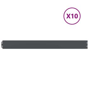 vidaXL Obrzeża trawnikowe 10 szt. Antracyt Stal walcowana na zimno