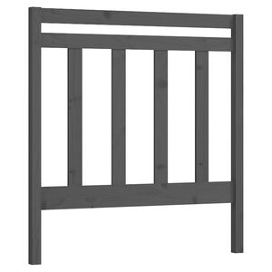 vidaXL Wezgłowie ł&oacute;żka, szare, 81x4x100 cm, lite drewno sosnowe