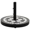 vidaXL Okrągła podstawa pod parasol, czarno-biała, 12 kg
