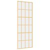 vidaXL Drzwi przesuwne, złote, 76x205 cm, przezroczyste szkło ESG