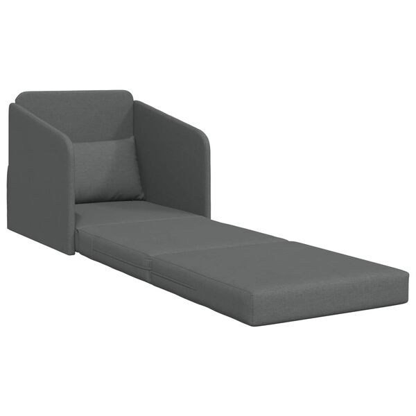 vidaXL Sofa Bed 60cm Ciemnoszary tkanina