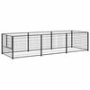 vidaXL Kojec dla psa, czarny, 3 m&sup2;, stalowy