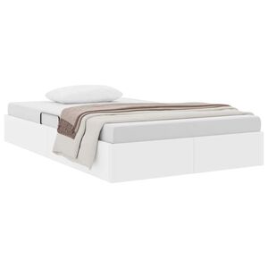 vidaXL Ł&oacute;żko z miejscem do przechowywania Czysta Biała 120 x 190 cm