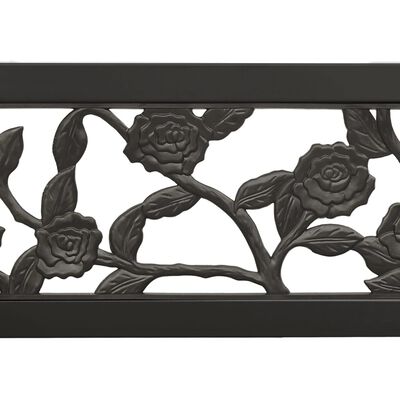 vidaXL Podwójna ławka ogrodowa, 246 cm, czarna, stalowa