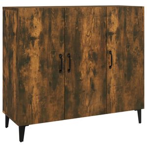 vidaXL Szafka, przydymiony dąb, 90x34x80 cm, materiał drewnopochodny