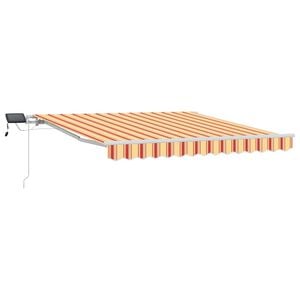 vidaXL Markiza wysuwana Ż&oacute;łty i pomarańczowy 350 x 250 cm