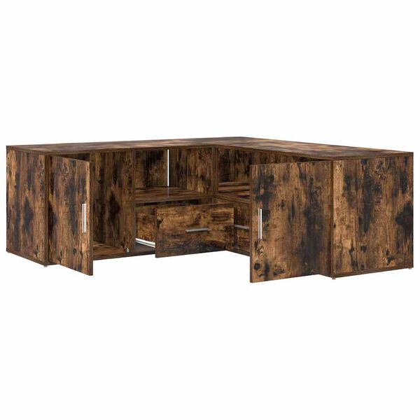 vidaXL Szafka narożna, przydymiony dąb, 200x40x45 cm