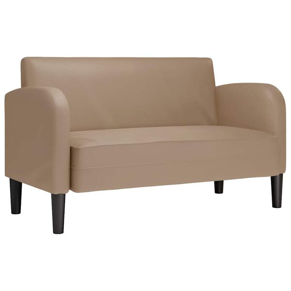 vidaXL Sofa dwuosobowa Cappuccino 110 cm Sk&oacute;ra ekologiczna