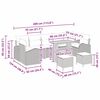 vidaXL Zestaw Sof na Ogr&oacute;d z poduszką z przechowywaniem 10 pcs Szary