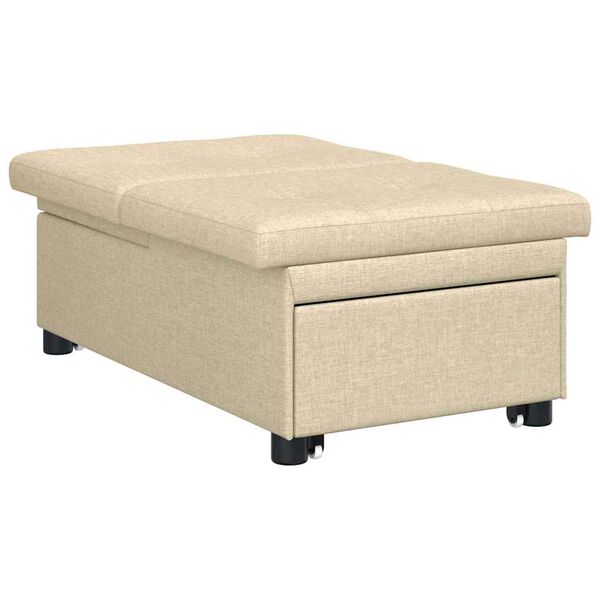 vidaXL Sofa Bed Kremowy 194 x 50 x 82 cm sklejka