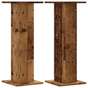 vidaXL Podstawki pod głośniki, 2 szt., stare drewno, 30x30x80 cm