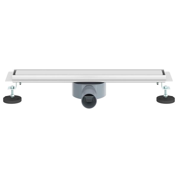 vidaXL Odpływ prysznicowy 2 w 1 z syfonem 360&deg; Srebrny