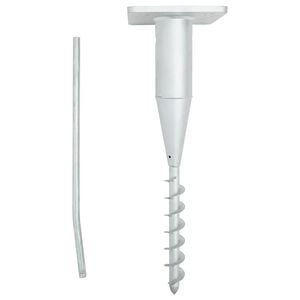 vidaXL Podstawa pod parasol, wkręcana w ziemię, 16x16x52 cm, stal