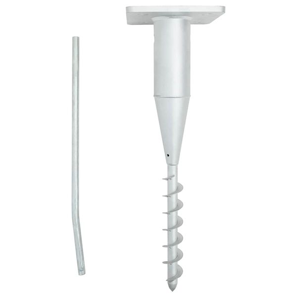 vidaXL Podstawa pod parasol, wkręcana w ziemię, 16x16x52 cm, stal