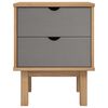 vidaXL Szafka nocna OTTA, brązowo-szara, 45x39x57 cm, drewno sosnowe
