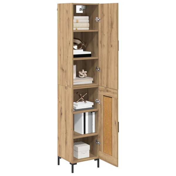 vidaXL Highboard Dąb rzemieślniczy 69,5 x 34 x 180 cm