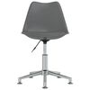 vidaXL Obrotowe krzesła stołowe, 4 szt., szare, obite sztuczną sk&oacute;rą
