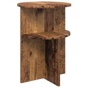 vidaXL Stolik boczny Stare drewno &Oslash; 39,5 x 55 cm Drewno inżynieryjne