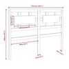 vidaXL Wezgłowie łóżka, 125,5x4x100 cm, lite drewno sosnowe